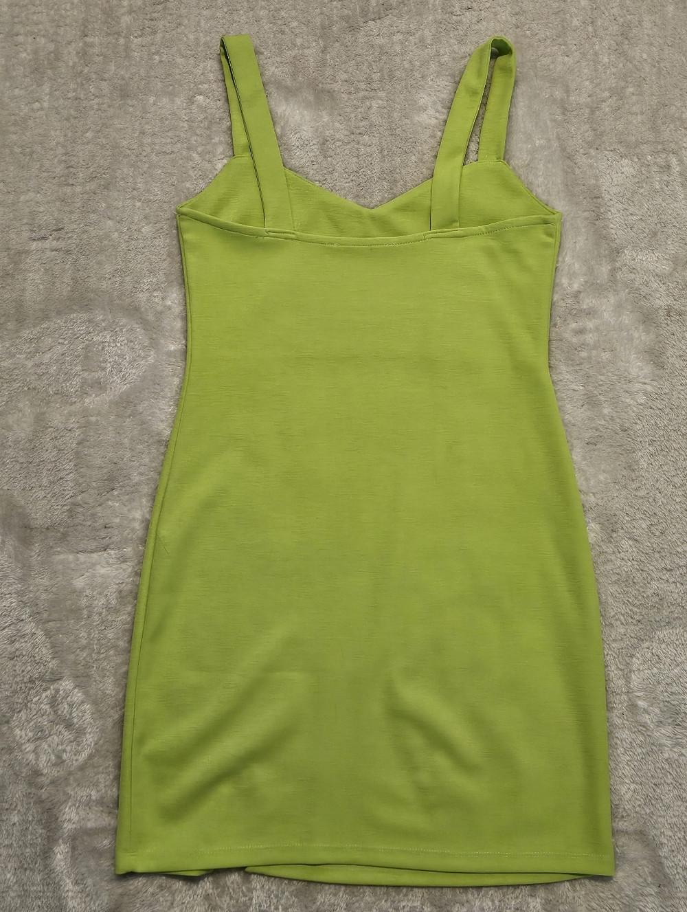 NEW Sinsay Mini Dress Size S Green Neon Minimalist Summer Vacation Feminine - Picture 4 of 6
